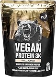 nu3 Vegan Protein 3K Shake (1kg) - Protein Pulver vegan Vanille mit Sonnenblumen Proteinpulver, Reis-, Erbsen- &...