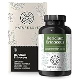 NATURE LOVE® Hericium Erinaceus - 180 Kapseln - hochdosiert mit 1500mg 30:1 Extrakt je Tagesdosis - 30% Polysaccharide und 5%...