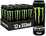 Monster Energy - koffeinhaltiger Energy Drink mit klassischem Energy-Geschmack - in wiederverschließbaren Einweg Dosen (12 x 553...