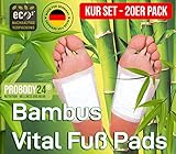 ProBody24® Bambus Vital Fußpflaster, 100% natürliche Inhaltsstoffe, Wellness Fußpads 20 Stück