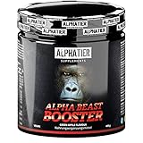Booster Pre Workout - Alphatier Beastmode 400g Grüner Apfel - mit Creatin Koffein beta Alanin L-Citrullin L-Arginin Taurin -...