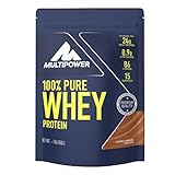 Multipower 100% Pure Whey Protein – wasserlösliches Proteinpulver mit Coffee Caramel Geschmack – Eiweißpulver mit Whey...