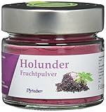 HOLUNDER PULVER | reines Holunder Fruchtpulver im hochwertigen Glas | 70 Gramm | Premium Qualität aus Deutschland