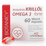Omega 3 Krillöl Kapseln - 60 Stück - Antarktis Krillöl Forte - Für Herz und Leber - Superba Boost™ Omega 3 aus Krill -...
