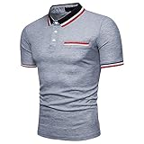Poloshirt Herren Kurzarm Polohemd T Shirts Männer Hemd Herren Kurzarm T-Shirt Sommer Slim Fit Golf Sports Activewear Sommerhemd...