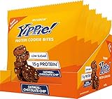 Weider Yippie! Cookie Bites, Oatmeal-Chocolate Chip, Eiweiß-Kekse mit Whey Protein, 6x50g Beutel, 15g Protein, Fitness Snack