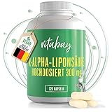 Vitabay R-Alpha-Liponsäure 300 mg • 120 Kapseln • R ALA mit Thioctsäure • Hochdosiert • Bioverfügbar