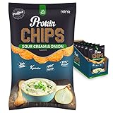 Nanosupps – Sour Cream & Onion 7 x 40g Chips - Eiweiss Chips mit 21% Protein - Protein Chips für eine gesunde Ernährung -...