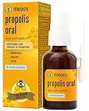 Medex Propolis Oral, Mund- und Rachenspray, wasserbasiert, OHNE Alkohol; mit Honig, Salbei, Niacin, Echinacea, Standardisierte...