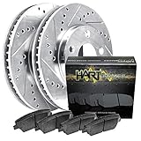 Hart Brakes Set Bremsen und Rotoren hinten | Bremsbeläge und Bremsbeläge | Keramik-Bremsbeläge und Rotoren | passend für...
