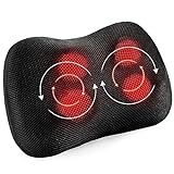Shiatsu Massagegeräte NackenMassagekissen mit Wärmefunktion & 3D Rotierendes Gewebekneten, Elektrisches Rückenmassagegerät...