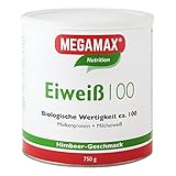 Megamax Eiweiss Himbeere 750 g | Molkenprotein + Milcheiweiß Für Muskelaufbau ,Diaet | 2k-Eiweiss ideal zum Backen |...