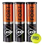 DUNLOP FORT CLAY COURT Packung mit 12 Bolas, 3 Dosen x 4 Bälle