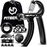 FitBeast Handtrainer Fingertrainer, Griffkraft Trainingsset - 5er-Pack, Verstellbarer Grip, Finger Trainingsgerät, Handgelenk...