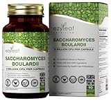 Ezyleaf Saccharomyces Boulardii, 5 Milliarden KBE | 90 Vegane Kapseln | S Boulardii Probiotikum mit Sauberen Füllstoffen |...
