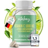 Vitabay Vitamin C hochdosiert 1000mg + Bioflavonoide VEGAN - 250 Ascorbinsäure Vitamin C Tabletten natürliches Vitamin C...