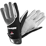 Cressi Unisex Erwachsene Tropical Gloves Handschuhe für Wassersport in Amara und Neopren 2 mm, Schwarz/Grau, L