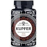 DiaPro® Kupfer 365 Hochdosierte Kupfer-Tabletten mit 2 mg Kupfer pro Tablette aus Kupfer-Gluconat 365 Stück Jahresvorrat 100%...