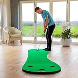 FORB Golf Puttingmatte für zu Hause - Golf Übungsmatte - Golf Puttingmatte (3,7m)