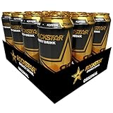 Rockstar Energy Drink Original - Koffeinhaltiges Erfrischungsgetränk für den Energie Kick, EINWEG (12x 500ml)