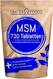 MSM Tabletten – Hochdosiertes MSM – 1000 mg pro Dosierung – 730 Tabletten – Vegane Tabletten