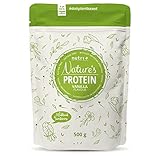 Nutri + Protein Shake Vanille 500 g - natürliches Proteinpulver ohne Süßungsmittel - 83,1% Eiweiß - pflanzliches Eiweißpulver...