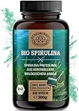 Spirulina Tabletten -3000mg je Tagesdosis- WICHTIG: 100% BIO zertifiziertes Spirulina aus Australien I Laborgeprüft und Vegan I...