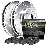 Hart Brakes Hintere Bremsen und Rotoren Kit | Bremsbeläge hinten | Bremsrotoren und Bremsbeläge | Keramik-Bremsbeläge und...