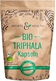 Triphala Kapseln Bio - 200 Triphala Kapseln - 500mg pro Kapsel - Vegan - Naturbelassen - Premium Rohstoff aus Indien - Abgefüllt...