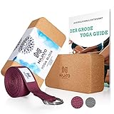 NAJATO Sports Yoga Block Kork 2er Set – Wahlweise mit Yoga Gurt – Yoga Klotz inkl. E-Book (PDF Datei) – Yogaklotz für Yoga...