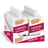 DEXTRO ENERGY LIQUID GEL CHERRY + CAFFEINE - 18x60ml (18er Pack) - Traubenzucker Konzentrat aus schnell verfügbaren...