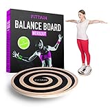 FITTAIN® Praktisches Balanceboard Set – Wackelbrett mit Unterlegmatte – Wackelbrett Holz – Gleichgewichtstraining –...