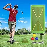 Golftrainingsmatte zur Schlagerkennung, Analysis Swing Path and Correct Hitting Posture Golf Practice Mat, Golf Trainingsmatte,...