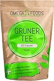 Grüner Tee Kapseln - 300 Kapseln 1.000mg pro Tagesdosierung - Qualität In Deutschland Geprüft - Grüner Tee Extrakt