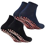 2Paar Anti-Rutsch-Socken Yoga Socken Rutschsocken Stopppersocken ABS Socken für Erwachsene Männer Herren Antirutsch Sportsocken...