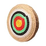 Eono Stroh-Zielscheibe fürs Bogenschießen, Traditionelle Dreischichtige Runde Handgefertigte Solide Zielscheibe fürs...