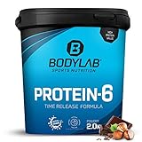 Bodylab24 Protein-6 Schokolade-Haselnuss 2kg / Mehrkomponenten Protein-Pulver, Eiweißpulver aus 6 hochwertigen...