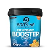Bodylab24 Pre-Workout Booster Orange 300g, Energy Drink vor dem Training, Booster mit 136mg Koffein, Taurin und Guarana- Extrakt,...