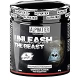 Pump Booster ohne Koffein Pre Workout - 360 g Grapefruit Pulver - Alphatier Supplements Unleash the Beast hochdosiert mit Beta...