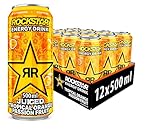 Rockstar Energy Drink Juiced mit Mango, Orange & Passionsfrucht - Koffeinhaltiges Erfrischungsgetränk für den Energie Kick,...