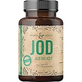 Jod aus Kelp Bio Kapseln - Jod Tabletten Mit Kelp Extrakt Enthält 315 µg Natürliches Jod Pro Tagesdosierung Und Iodine Aus...