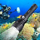 Kriogor 1200LM Tauchen Taschenlampe 100m Unterwasser Submarine Licht mit 3 Modi, IPX8 Wasserdicht